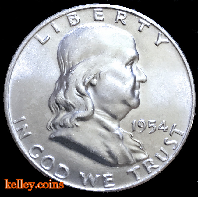 1954-S 50C Franklin Silver Half Dollar BU - LOW MINTAGE