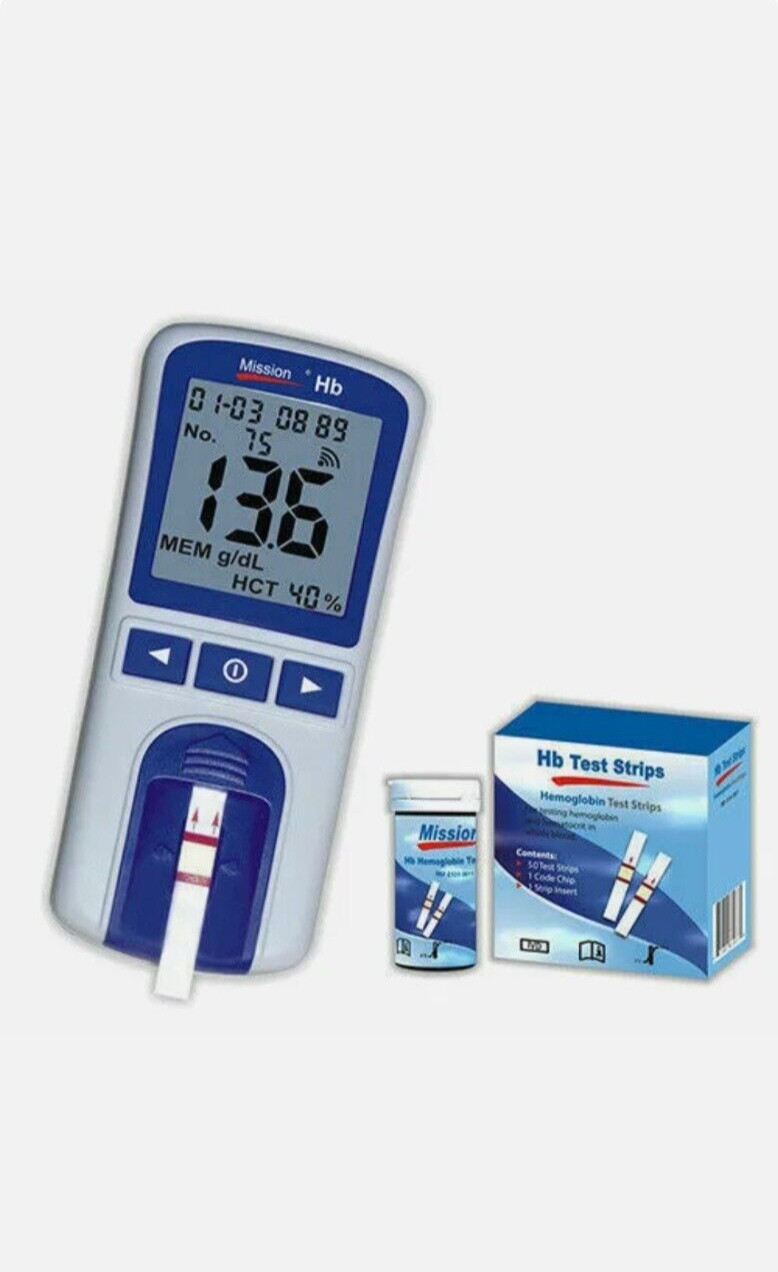 Mission HB Hemoglobin Monitor with 10 strips BEST PRICE HURRY FREE SHIPPING