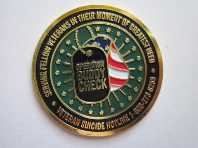 Coin, Operation “Buddy Check” Challenge Coin.
