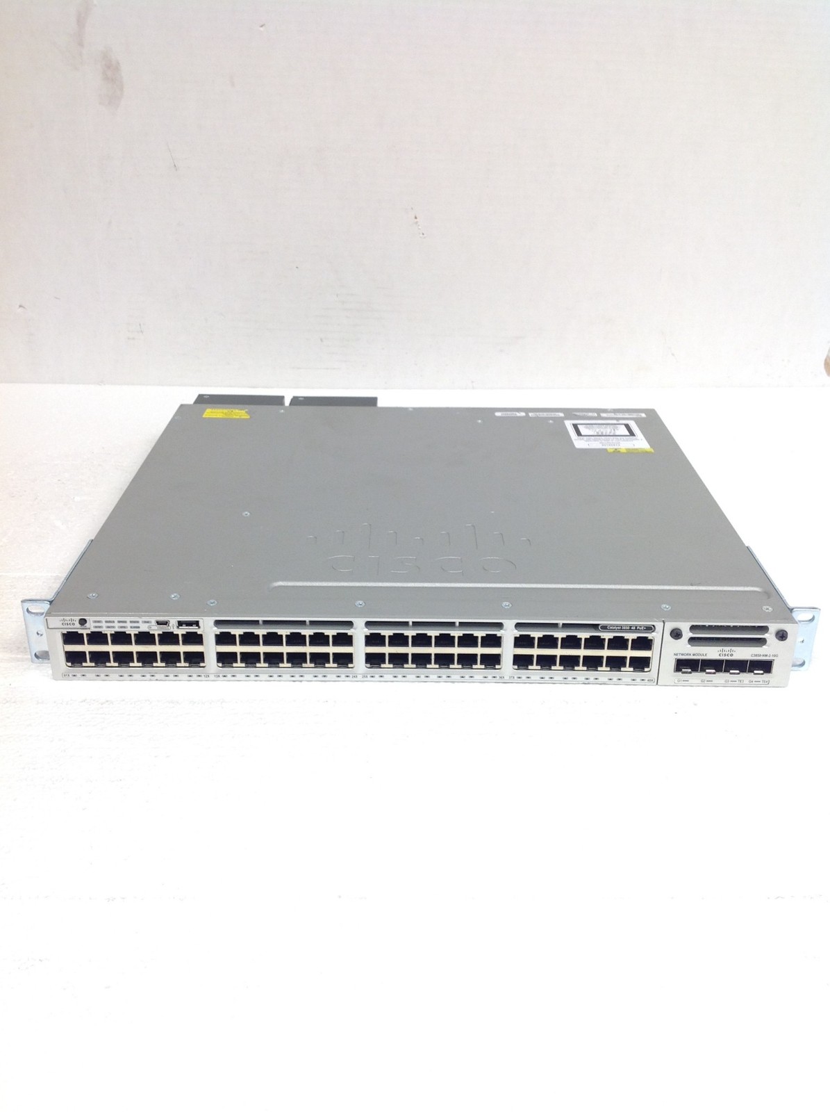 Cisco Catalyst 3850 48 PoE+ Gigabit Switch WS-C3850-48F-S 2x 1100W PS NM-2-10G