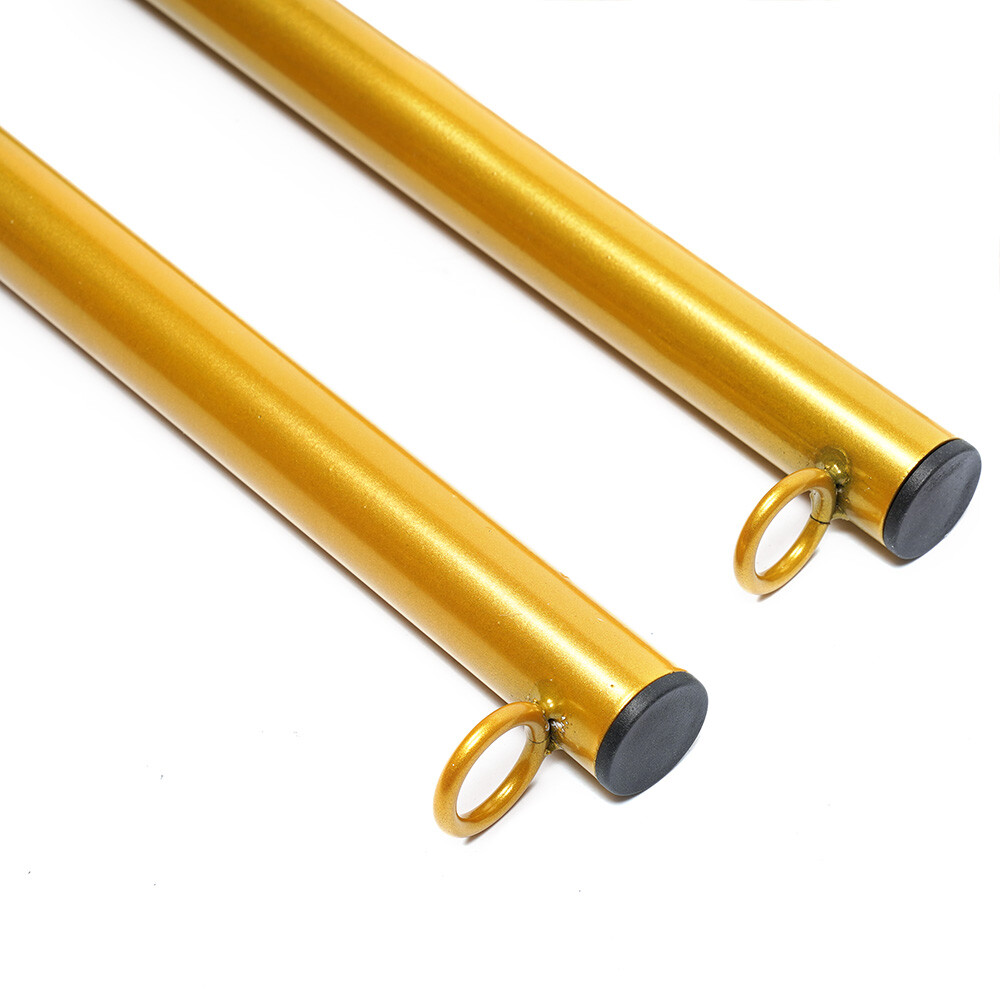 Boutique Ceiling Display Rack For Clothes Hanging Display Rack 2pc Gold Shelf