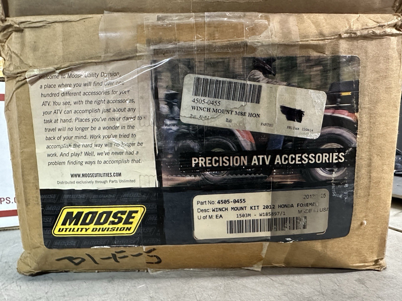 NEW Moose Utility Winch Mount Kit PN 4505-0455