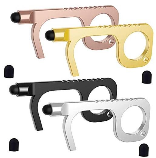 Handy Non-Touch Door Opener,Heavy-duty Reusable Stylus Keychain Tool - Safe