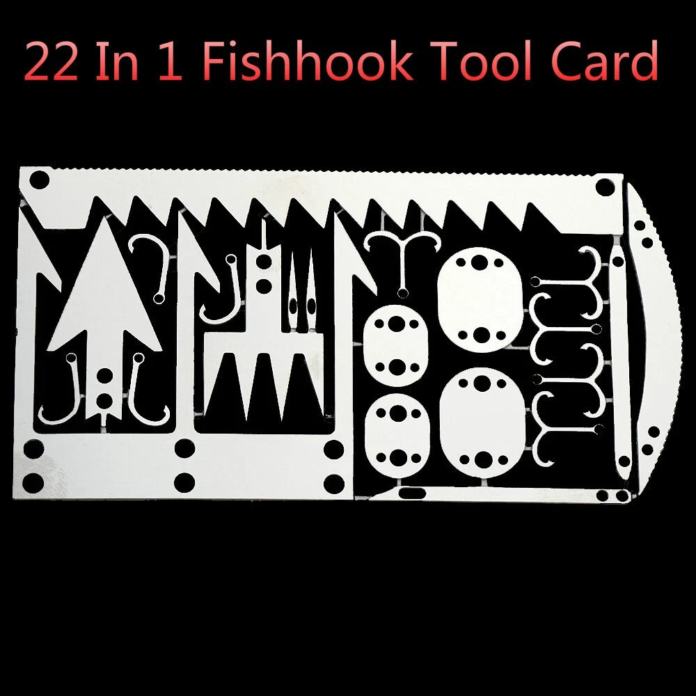 2 Fishing  Hiking Hunting Bushcraft  Survival Card Tool 22-1