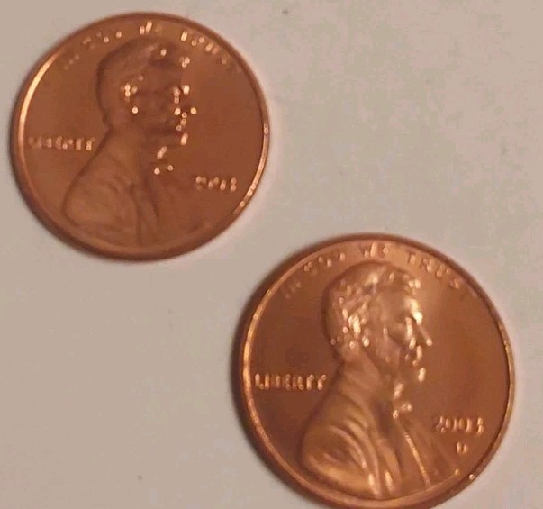 2003 Phily & Denver Lincoln Memorial Red Cent Uncirculated 2 Coin Set Free Post