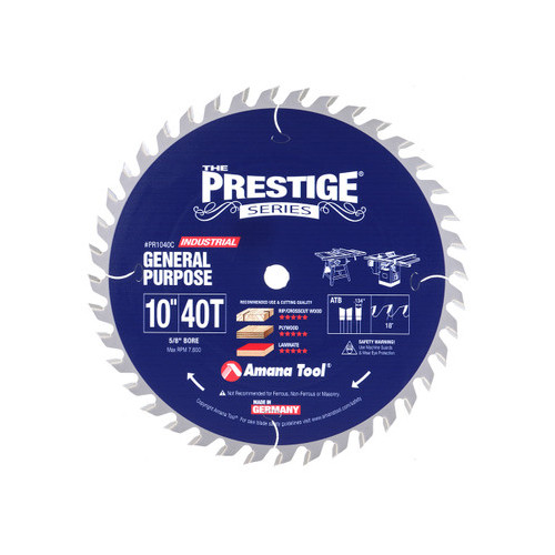 Amana Tool PR1040C Prestige 10 x 40T H-ATB 5/8 Bore General Purpose Saw Blade