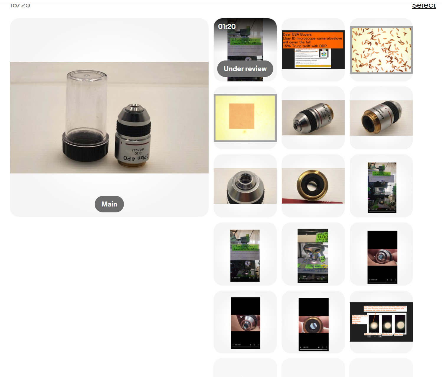 NMint* Olympus DPlan 4 PO POL 0.10 160/ 0.17 Microscope Objective Lens RMS 34901