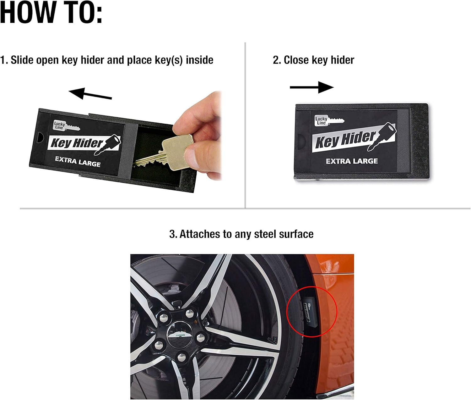 Extra Large Magnetic Key Hider Case Key Holder for Large Keys (9121)