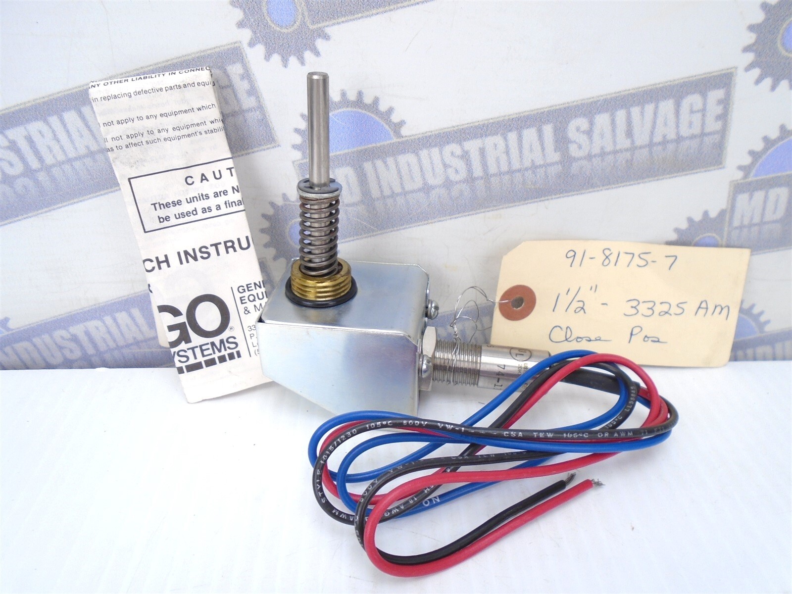 GO - 91-8175-7 - PROXIMITY SWITCH - 74-13528-A1 - 240AC/250DC - 1.5" CLOSED POS