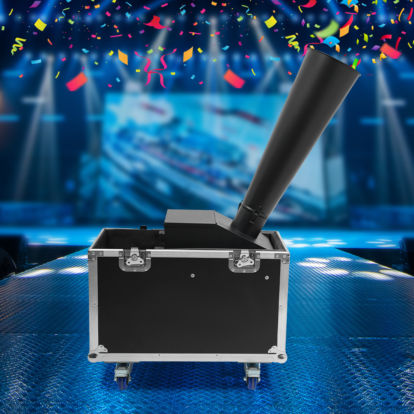 Professional Confetti Launcher Cannon Machine Flight Case Confetti Bin DJ Party