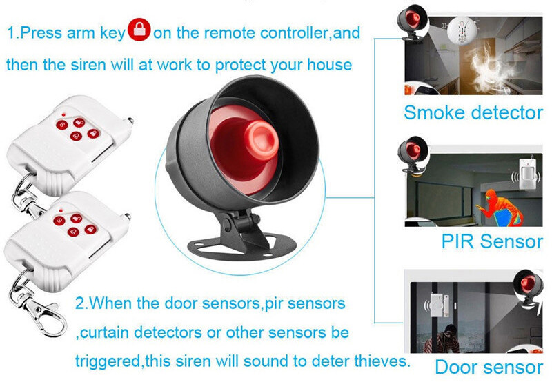 Wireless Alarm System Home Security Standalone Garage Burglar PIR Motion Sensor