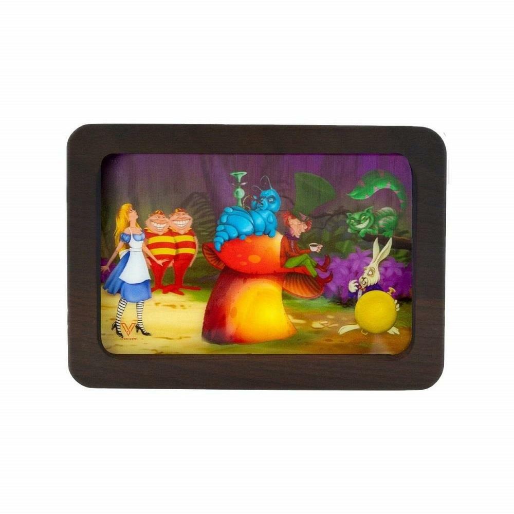 V Syndicate 3D High Def Wood Rollin’ Tray – SMALL  ALICE MUSHROOM Wooden Rolling