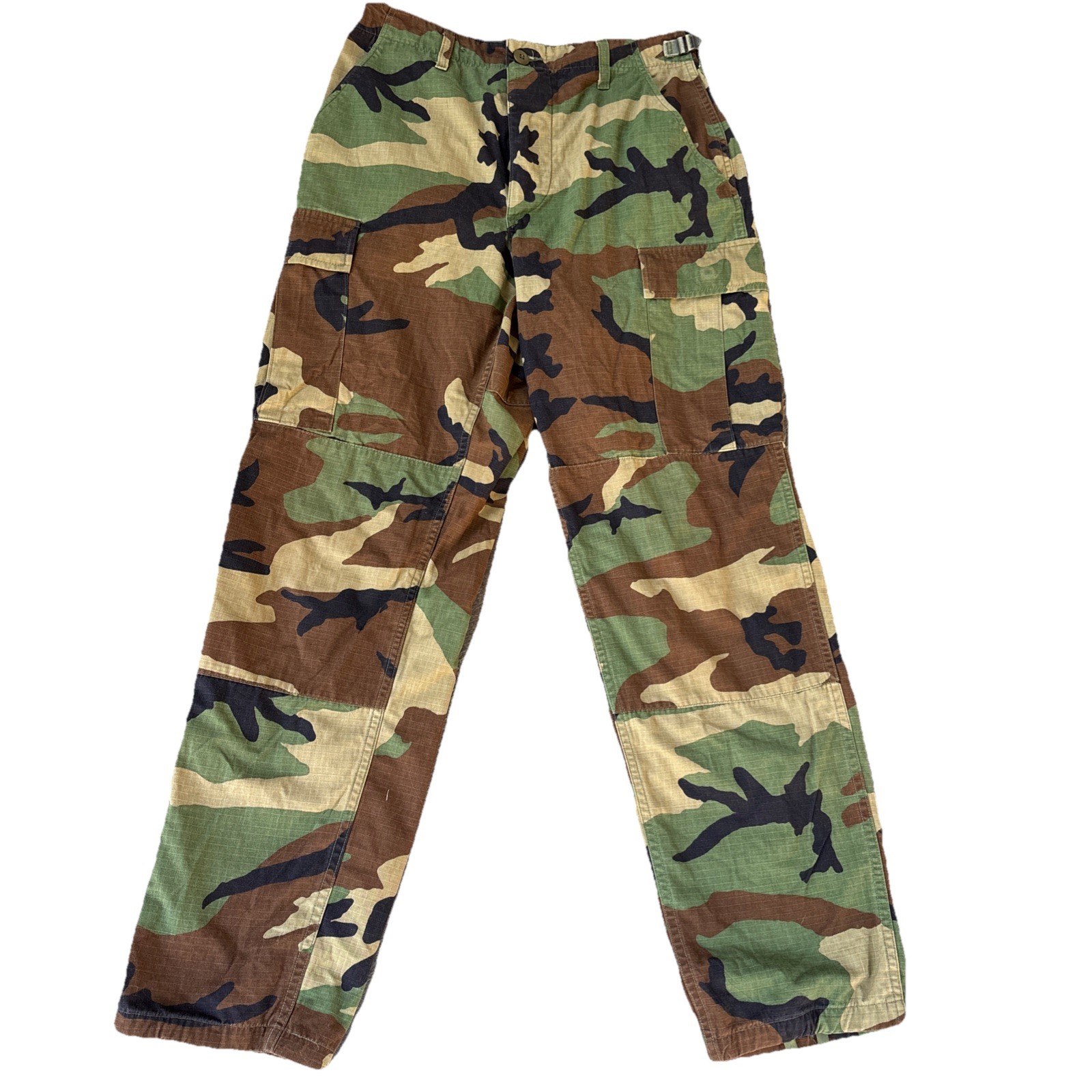 US Military Camo Pants Mens Sz S Reg Trousers Hot Weather Woodland Cargo Combat