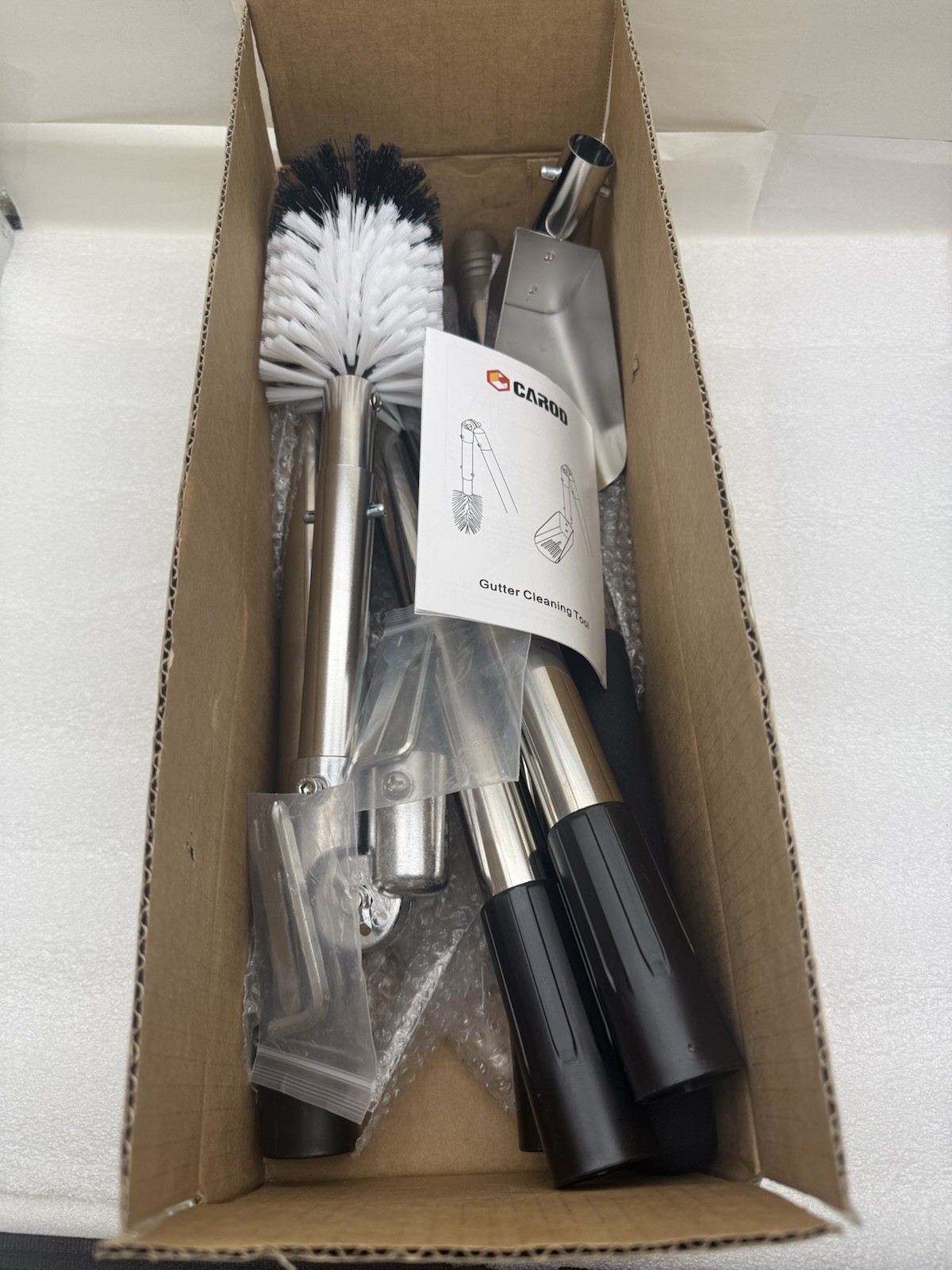 Gutter Cleaning Tools, 6.4FT Gutter Cleaner with Pole & Gutter Brush, *READ...