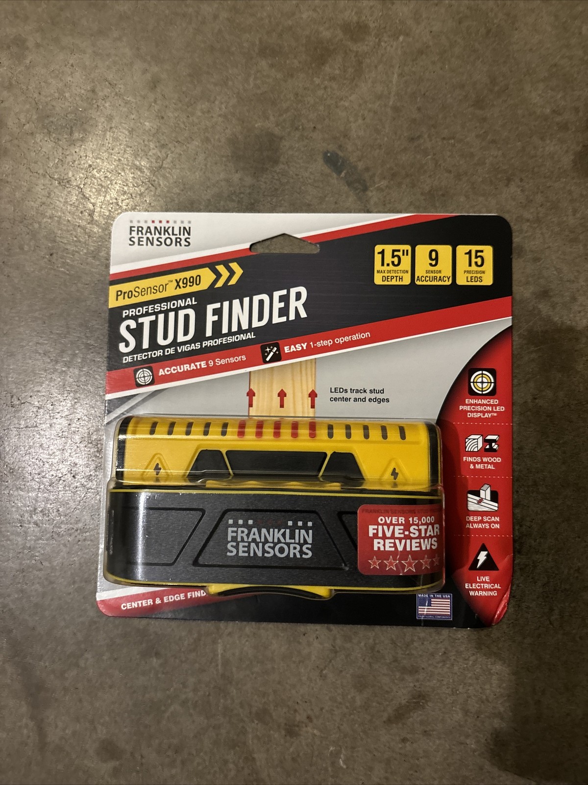 Franklin Sensors ProSensor X990 1.5-in Scan Depth Metal and Wood Stud Finder