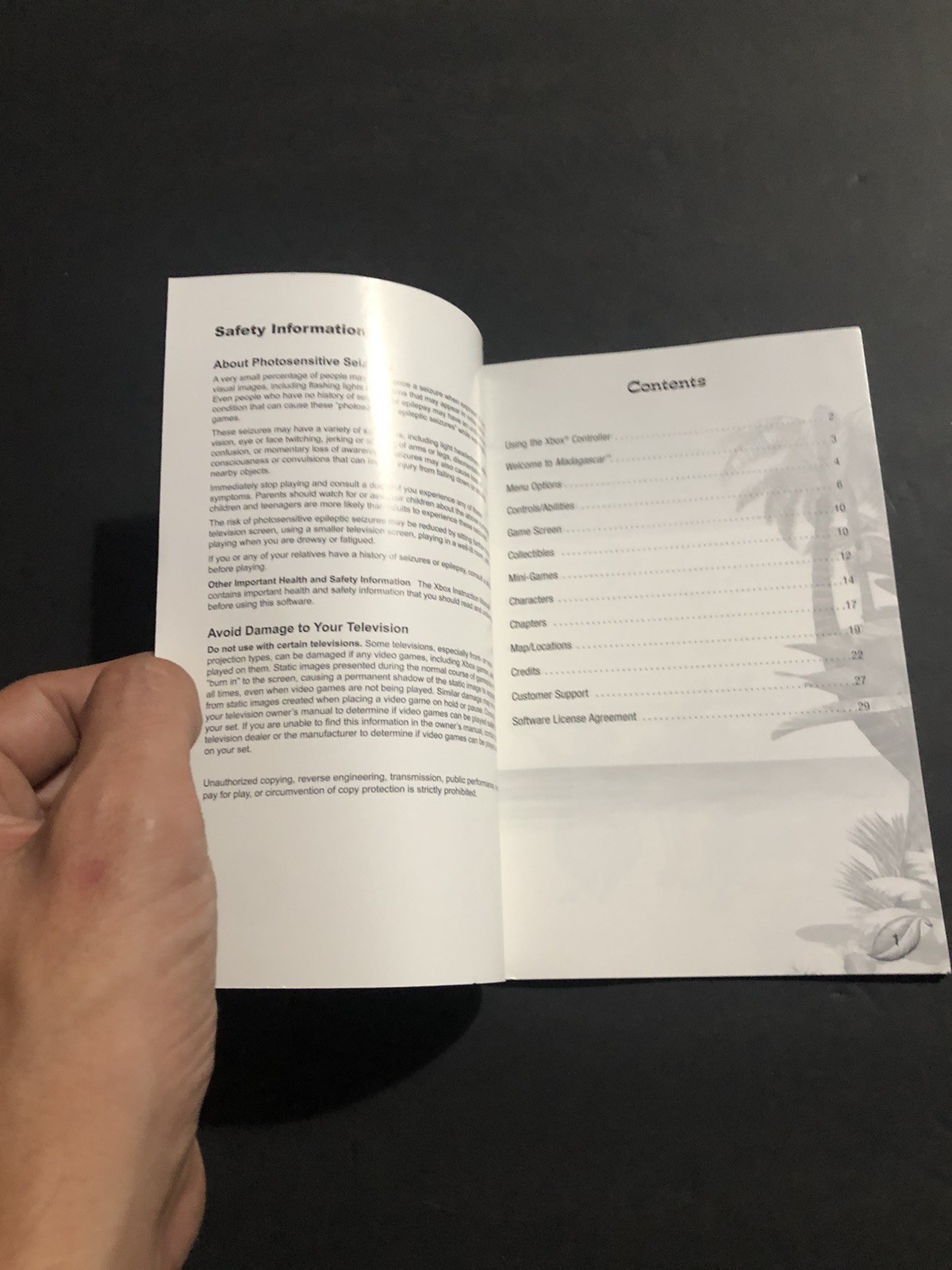 Madagascar xbox Manual Only