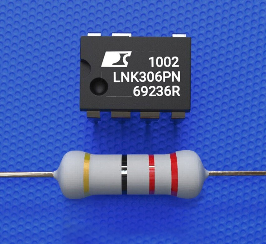 LNK306PN + resistor 22 Ohm, 3 Watt repair kit AEG, Whirlpool, Bauknecht