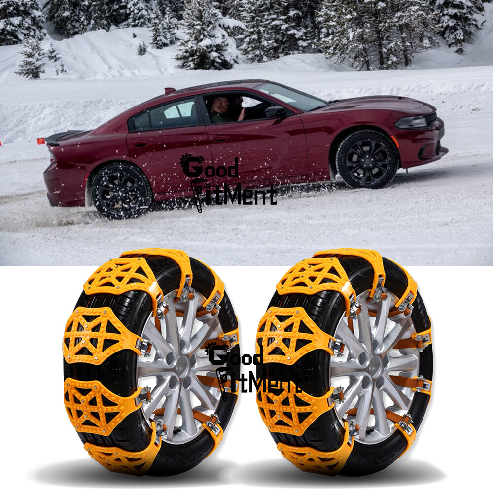 10PCS Winter Snow Anti-skid Tire Chains For Dodge Charger Challenger Ram 1500