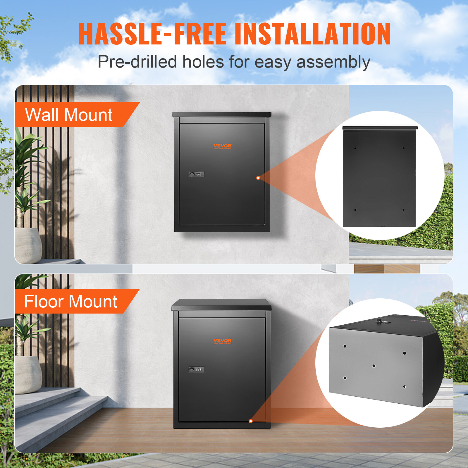 VEVOR Package Delivery Box Storage Parcel Delivery Lockable Home Drop Container