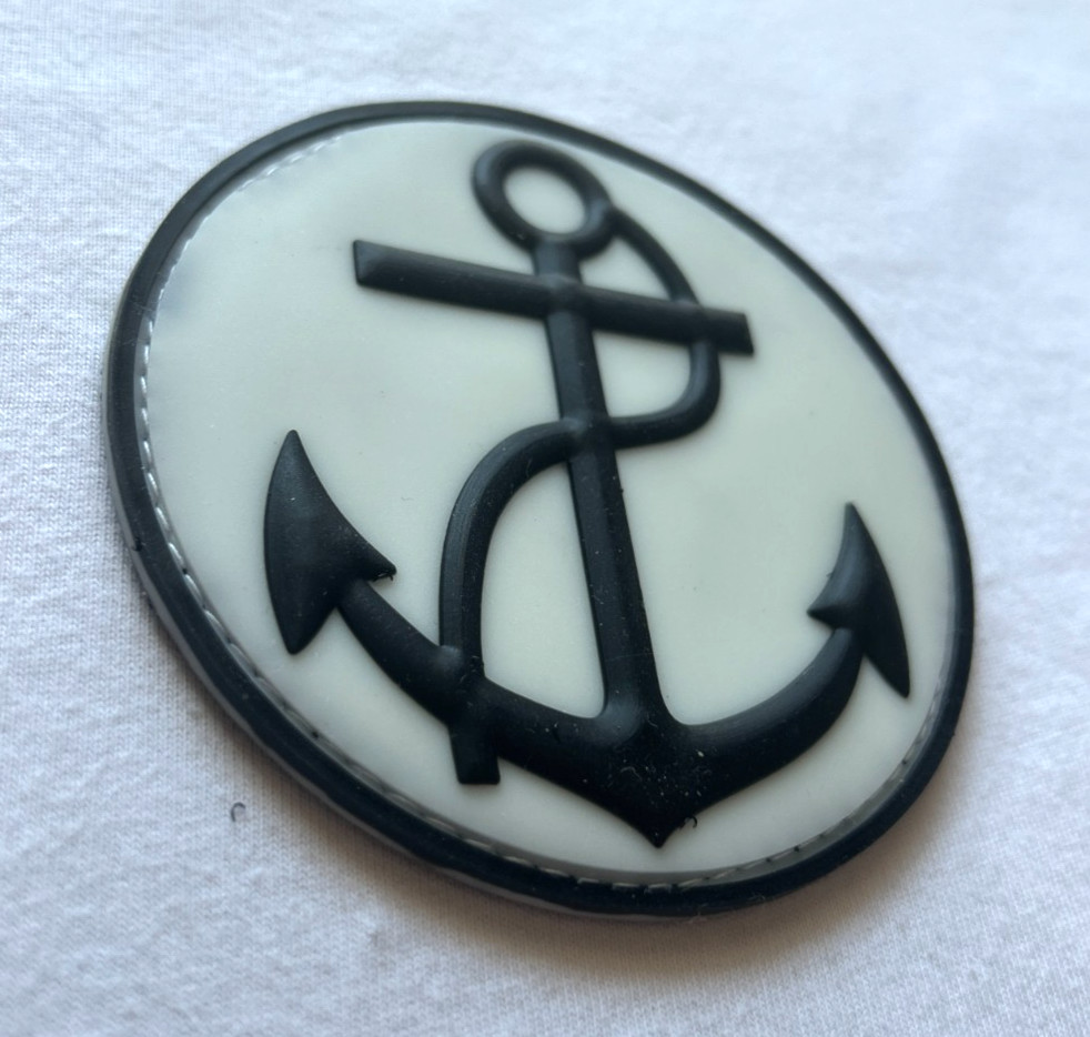 US NAVY - US NAVAL FORCES / SAILOR - ANCHOR- GLOW IN DARK-HIGH QUALITY PVC PATCH