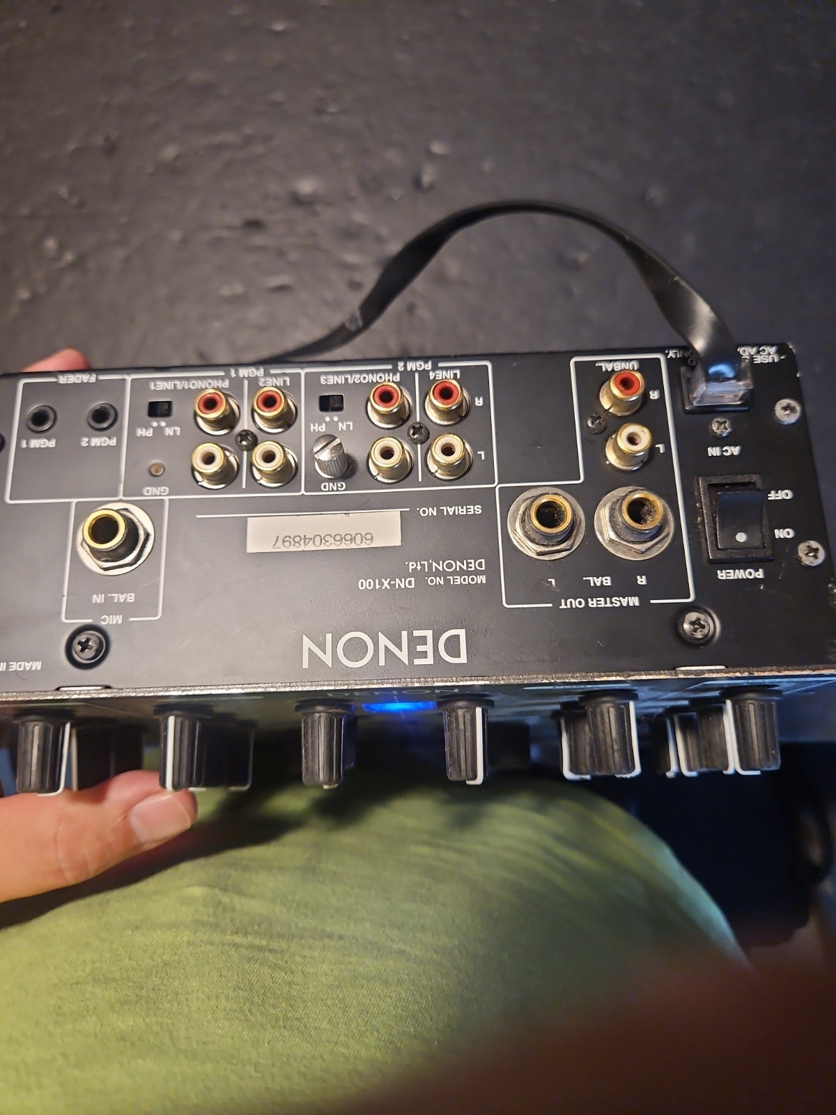 DENON DJ Mixer DN-X100 Model Line PHONO Input Output Untested Plz Read