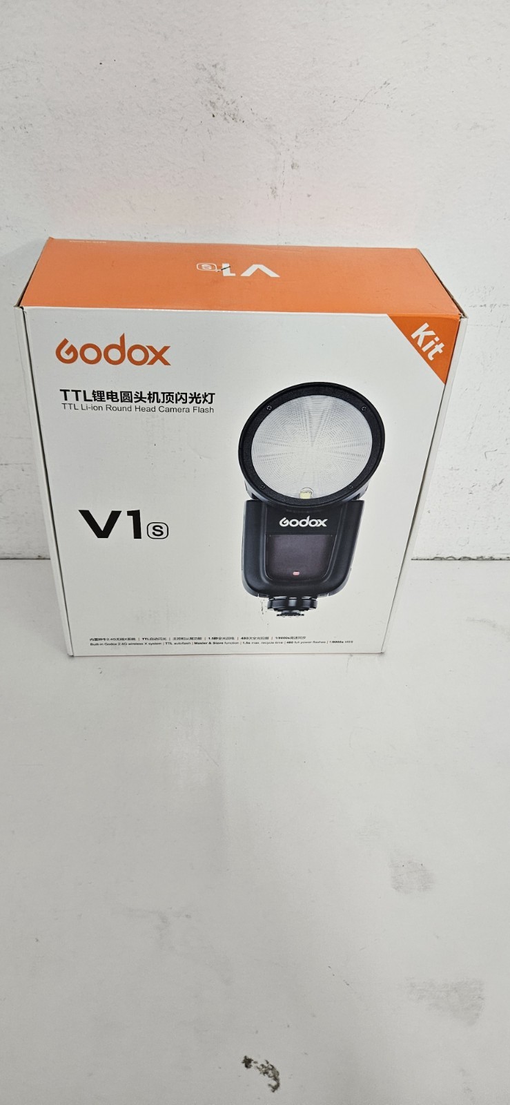 Godox - V1-S (V1S) - TTL Round Head Camera Flash Kit - New/OpenBox