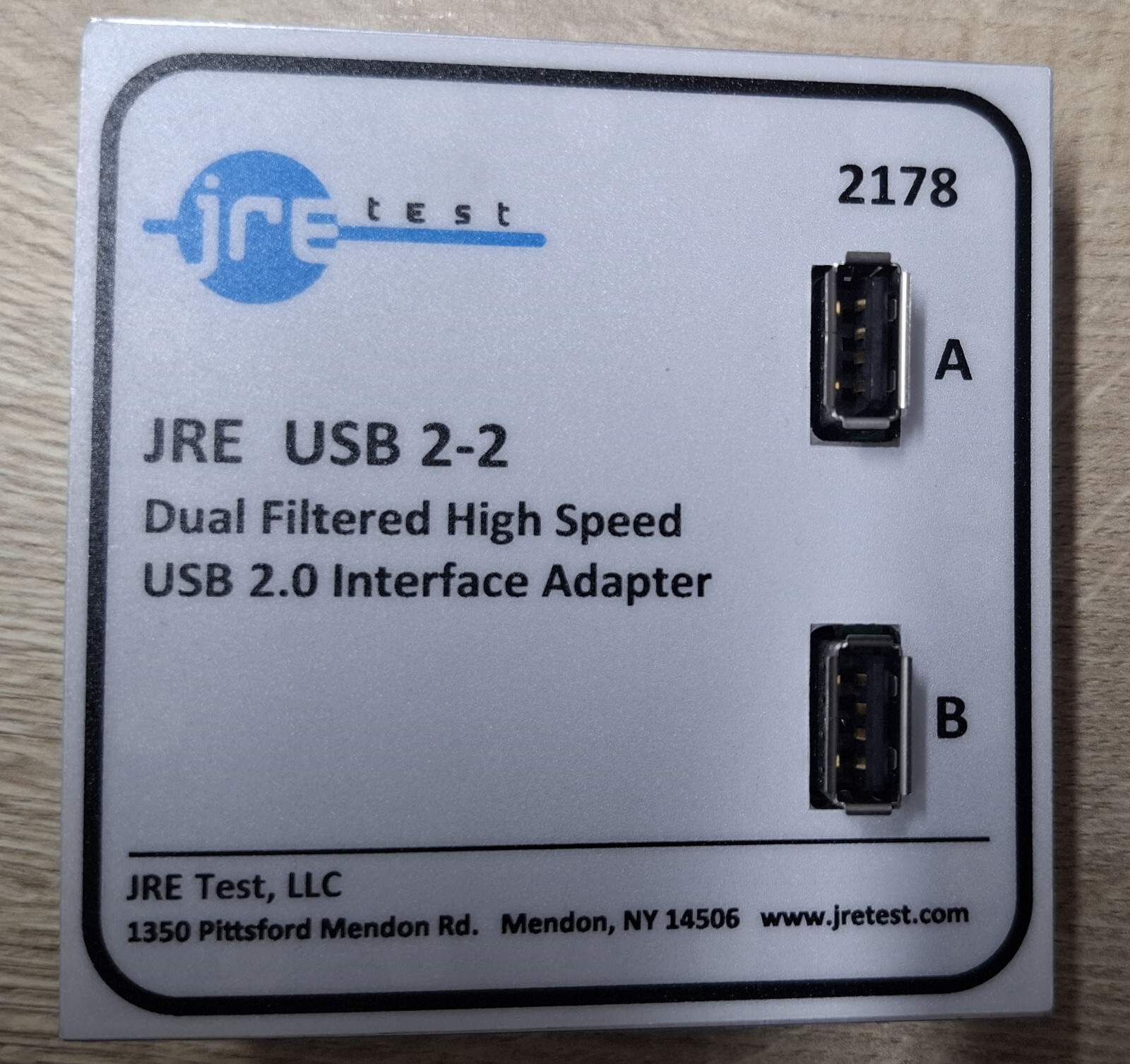 JRE Test USB 2-2, High Speed USB 2.0 Filtered Interface