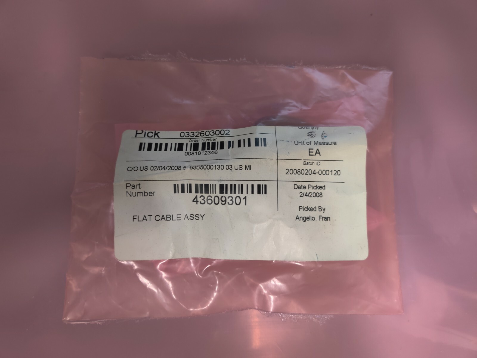Universal Instruments Flat Cable 43609301