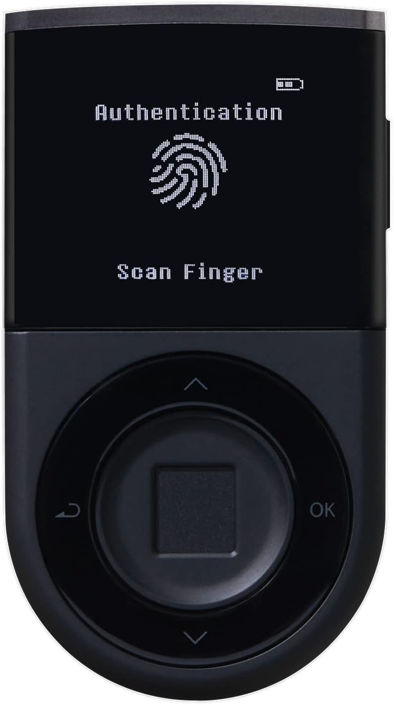 D'CENT Hardware Wallet – Biometric Cold for Crypto with Black