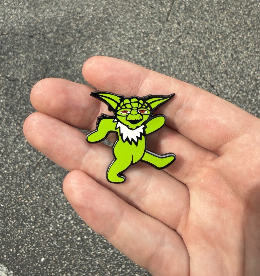 Grateful Dead YODA Green Dancing Bear Lapel Hat Pin Rock & Pop Music