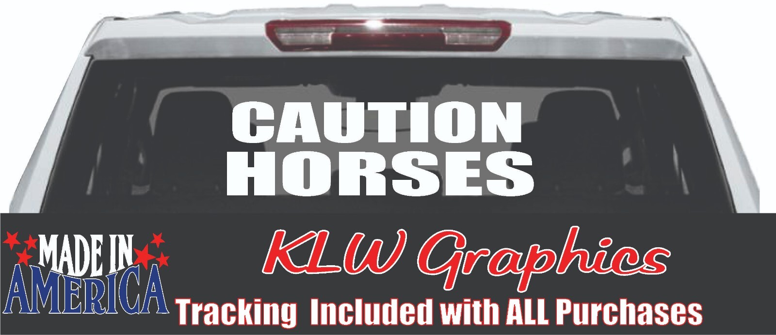 Caution Horses Decal Sticker Car Truck Ranch Farm Rider Wife Girl Transport