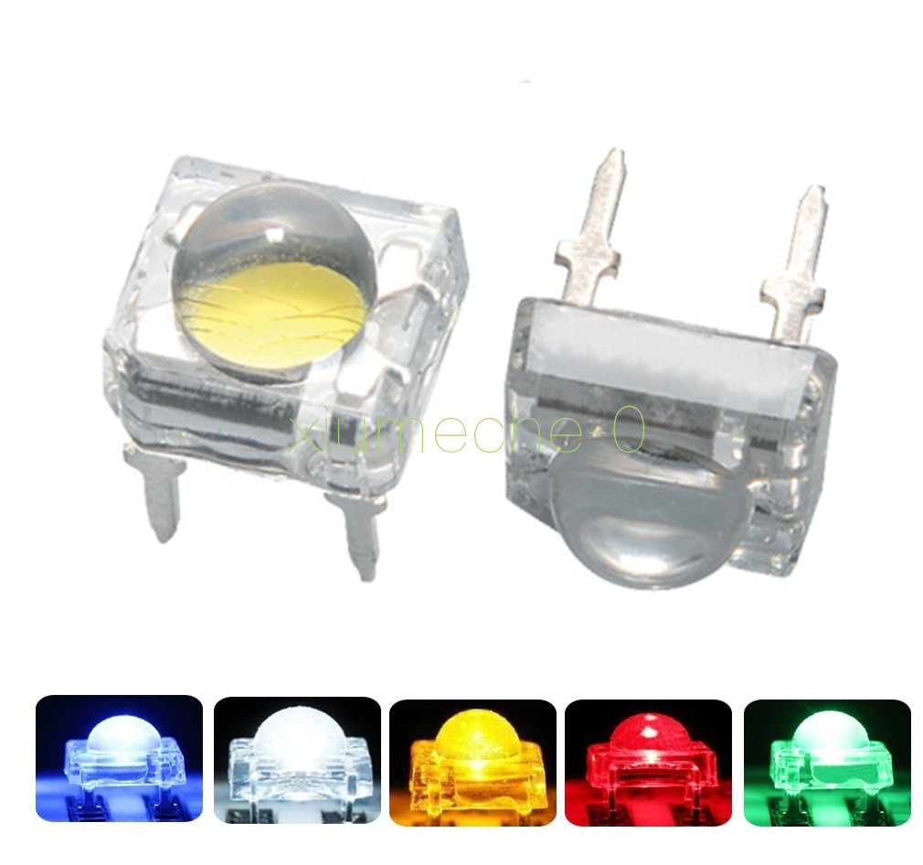 5mm F5 Piranha LED Green Red Yellow Blue White Round Head Super Bright Light NEW
