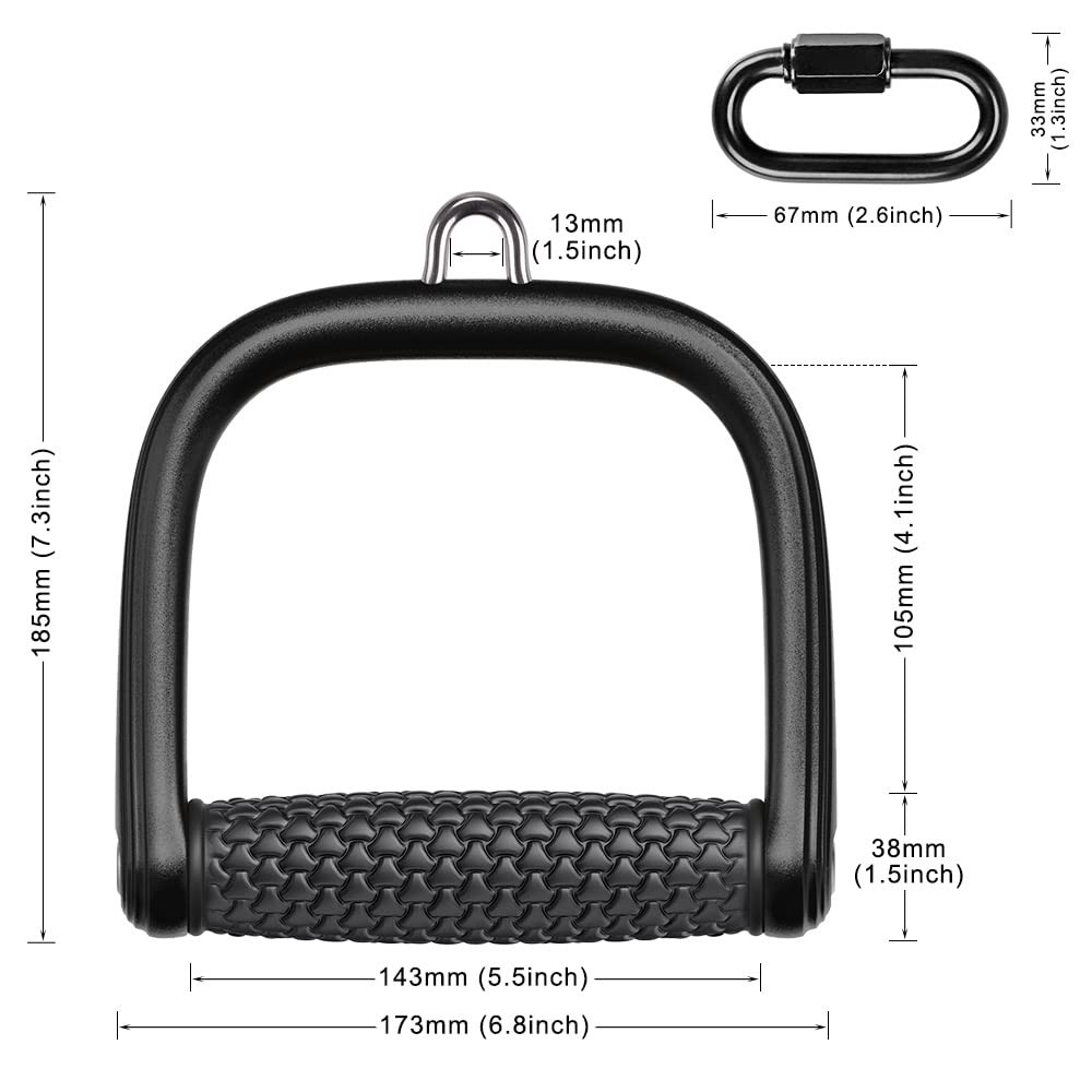 D Handle Cable Attachment Cable Machine Handles Non-Slip and Comfortable Soli...