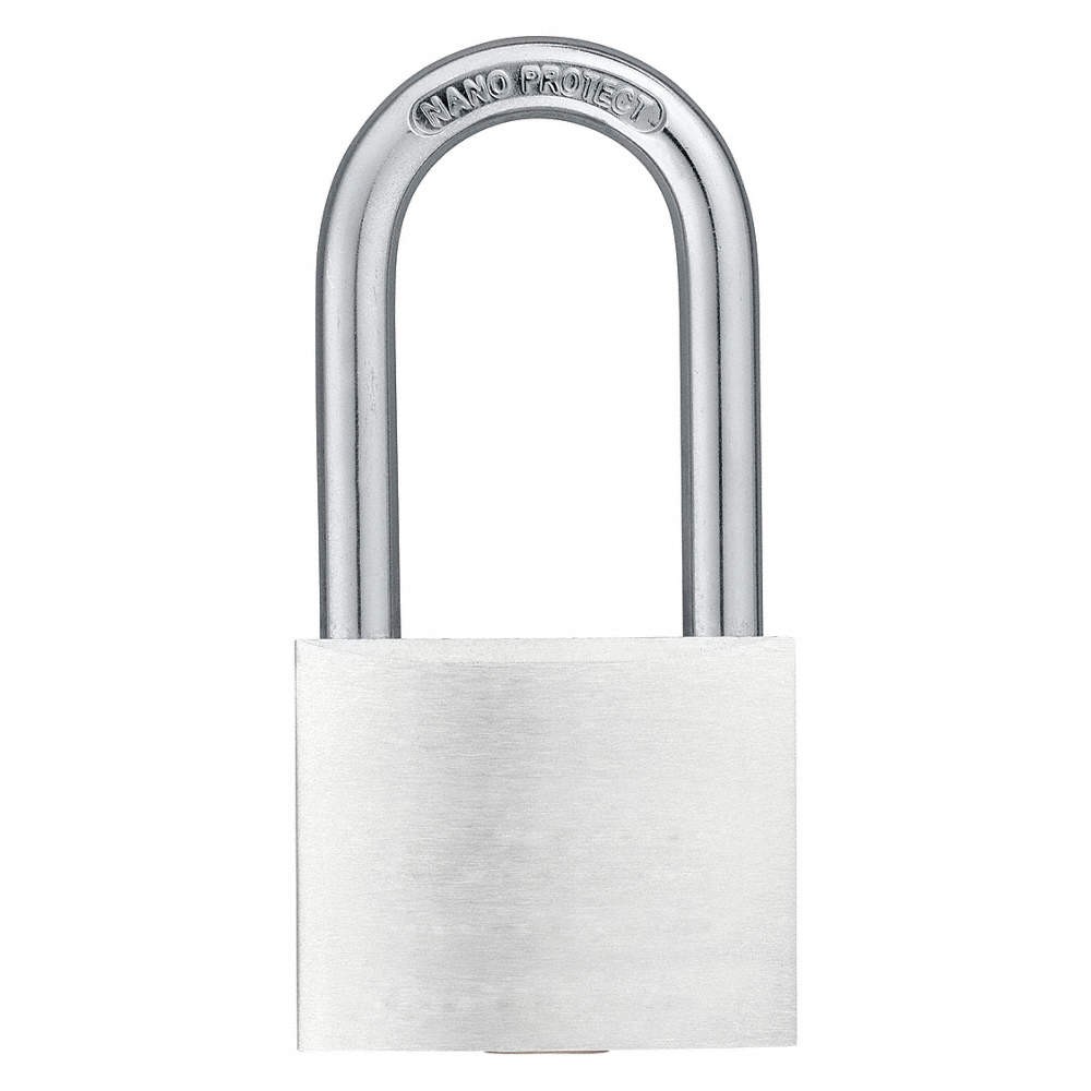 GRAINGER APPROVED 48JP92 Keyed Padlock, 15/64 in,Rectangle,Silver 48JP92