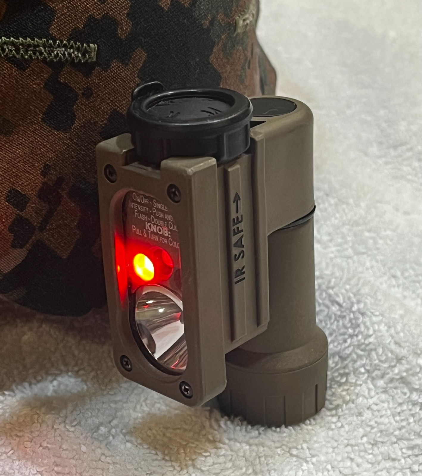 Medium USMC LWH Lightweight Helmet Norotos Mount Streamlight Light USGI Marines