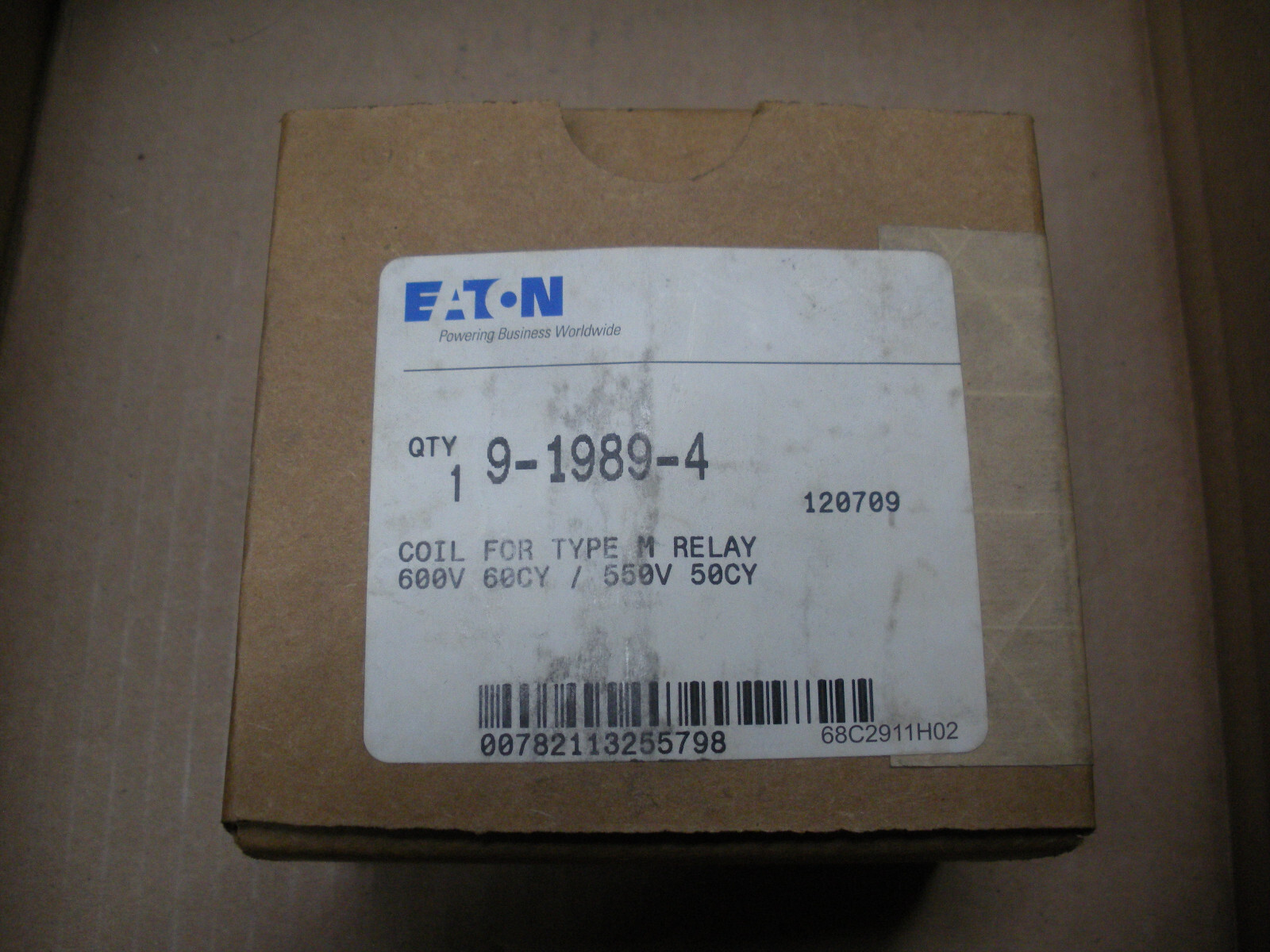 Eaton 9-1989-4 600V coil 60hz typr M relay D26 NIB 4 available Cutler Hammer