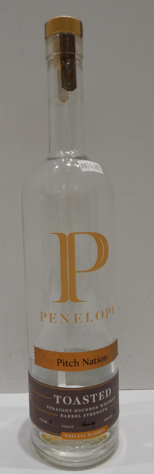 PENELOPE Toasted Straight Bourbon Whiskey 750ml EMPTY & Unrinsed Bottle