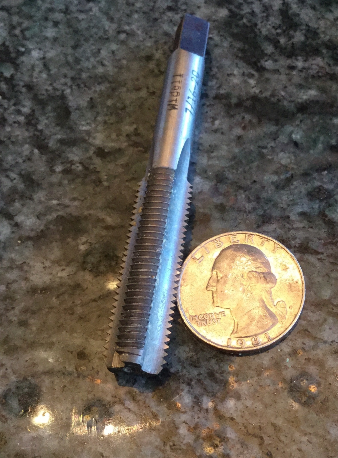 widell USA machine shop thread threading tap 7/16-20 7/16 20 3 flute semi bottom