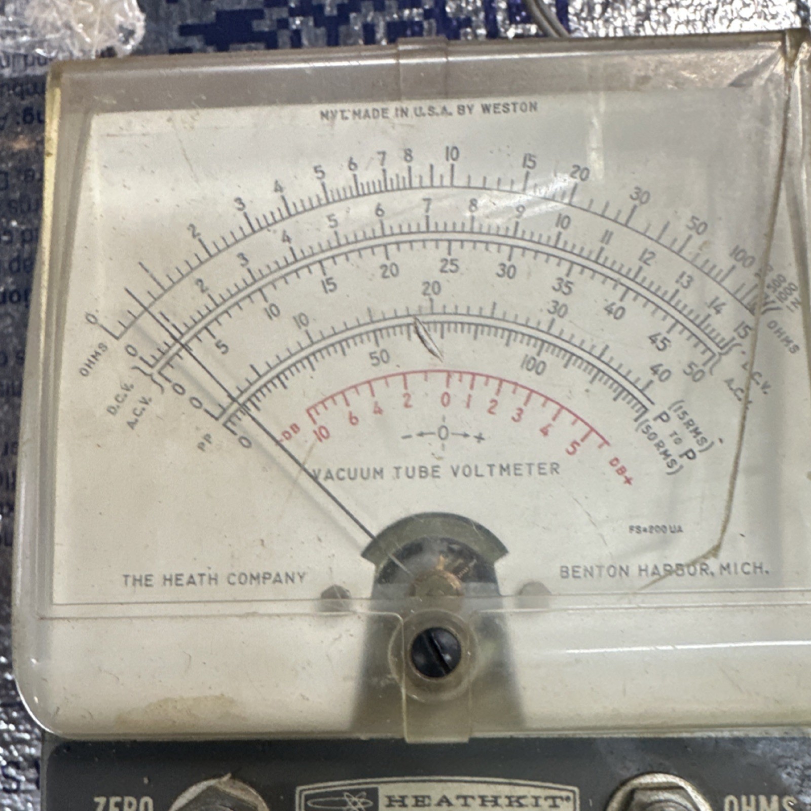 Heathkit IM-11 Vacuum Tube Voltmeter VTVM Analog AC/DC 1.5-1500V Range