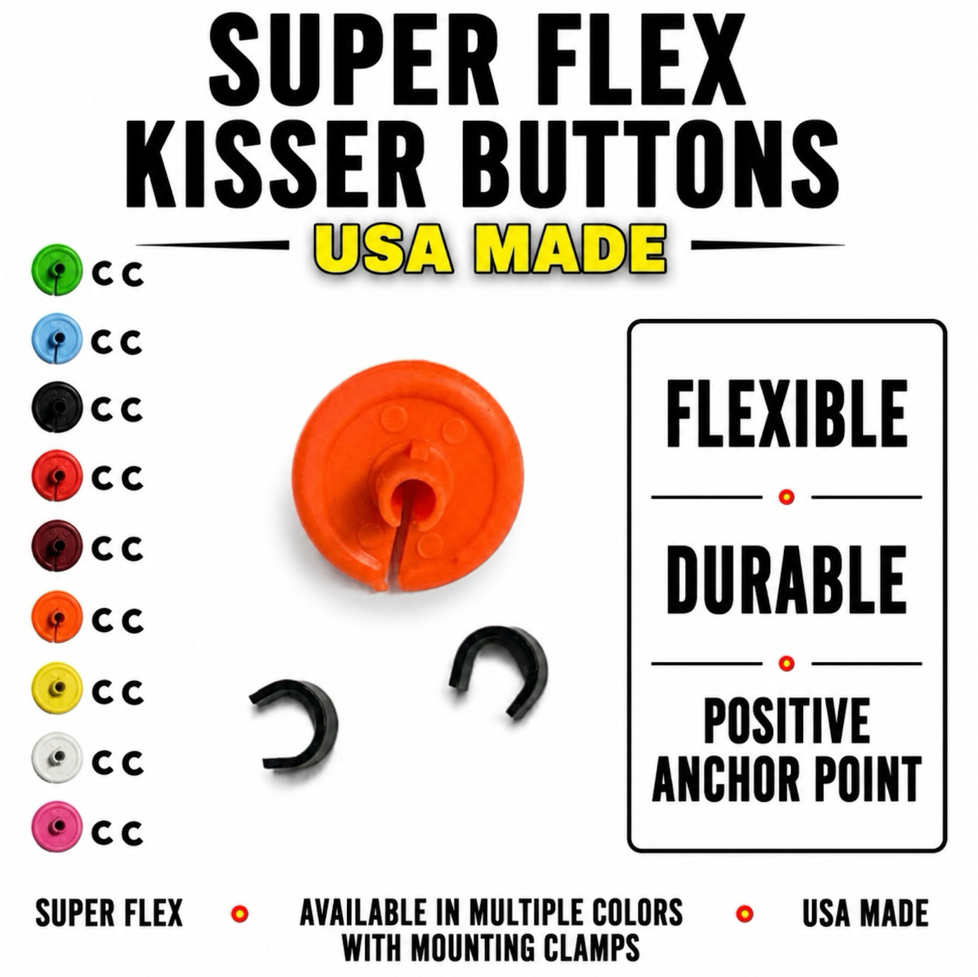 2 Pc Pack ORANGE Archery Bow STRING KISSER BUTTON BUTTONS Compound Recurve Bows