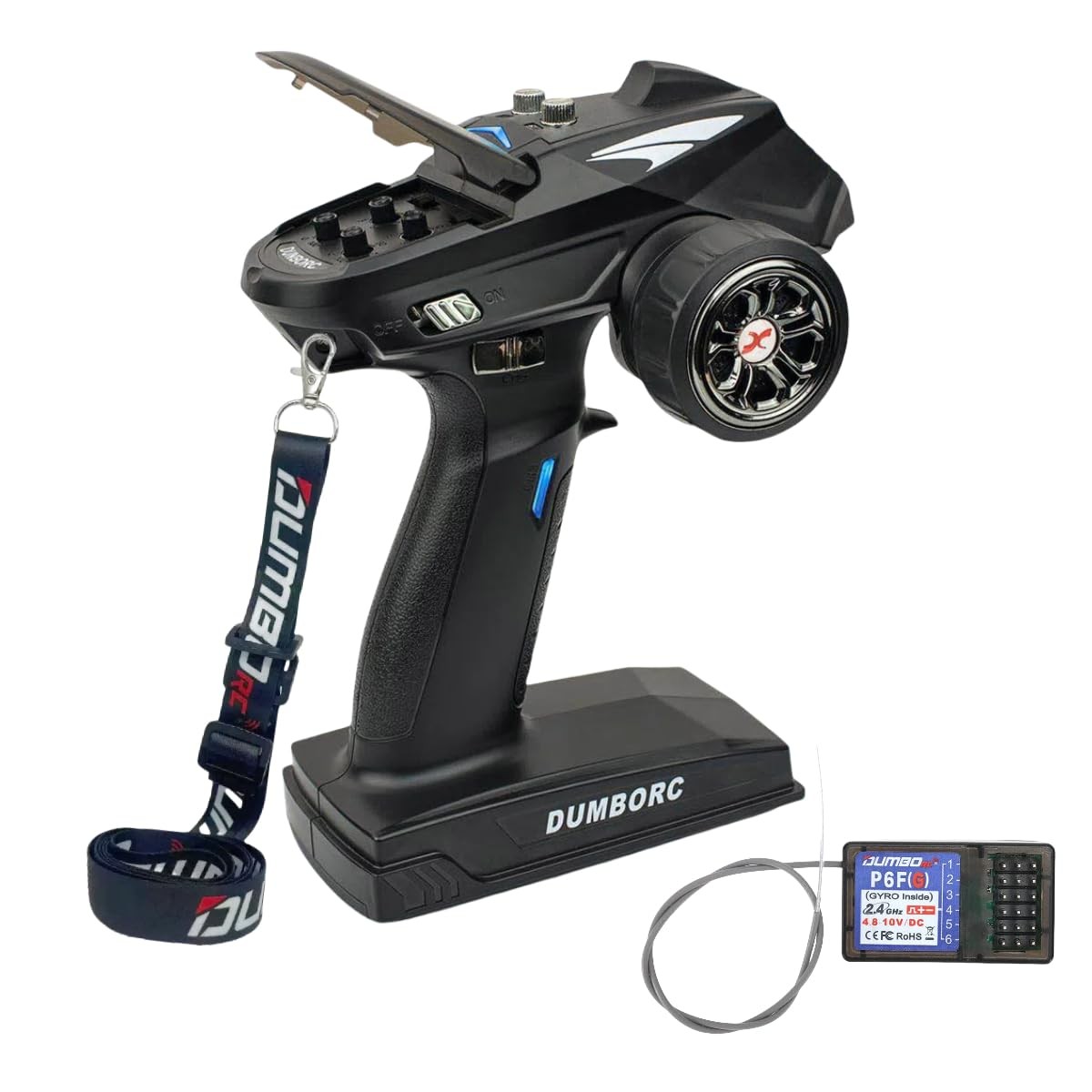 6-Channel RC Transmitter  Receiver with Gyro for Car/Boat/Tank Control