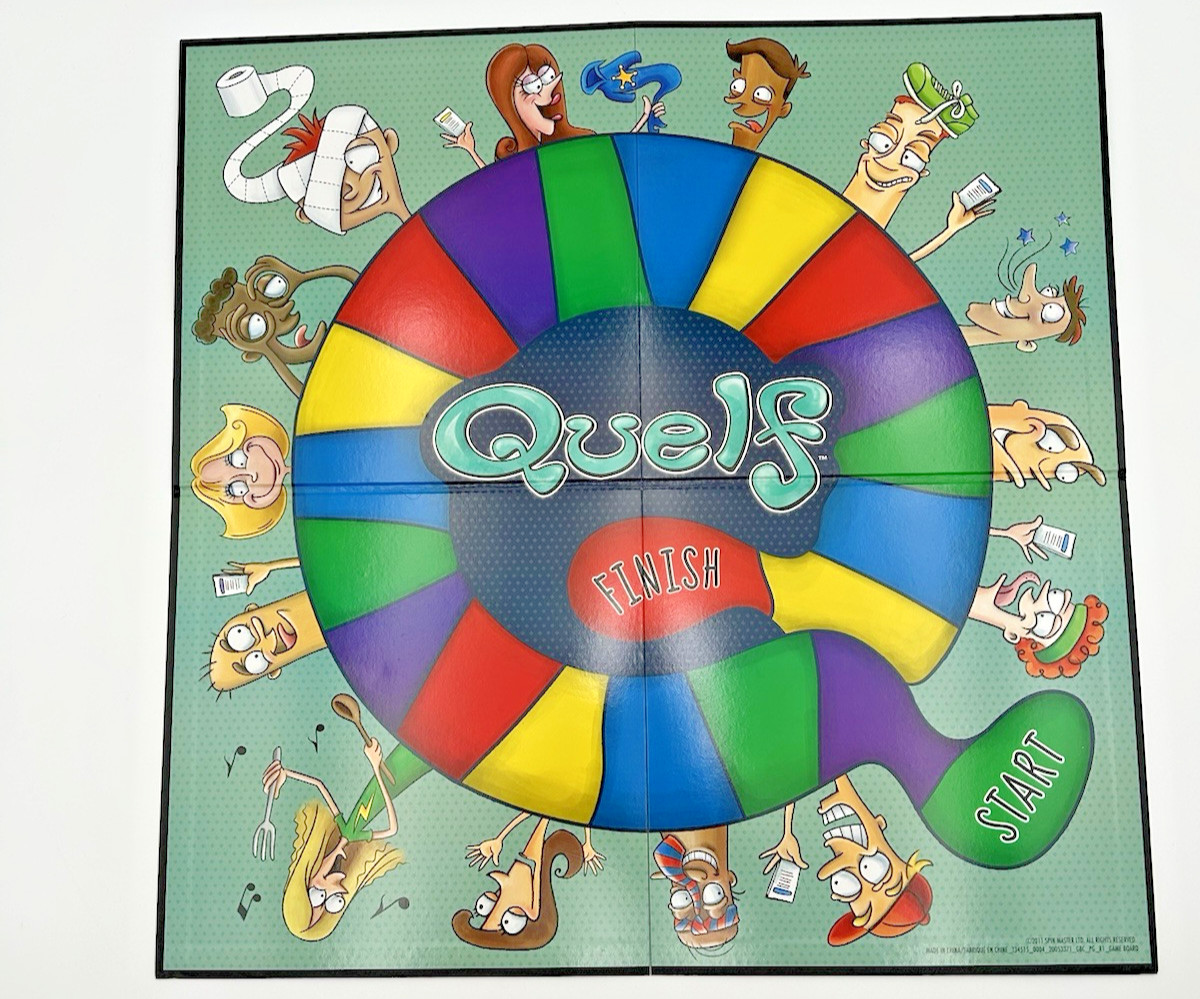 Quelf Board Game The Unpredictable Random Party Game Spin Master 2010 Complete