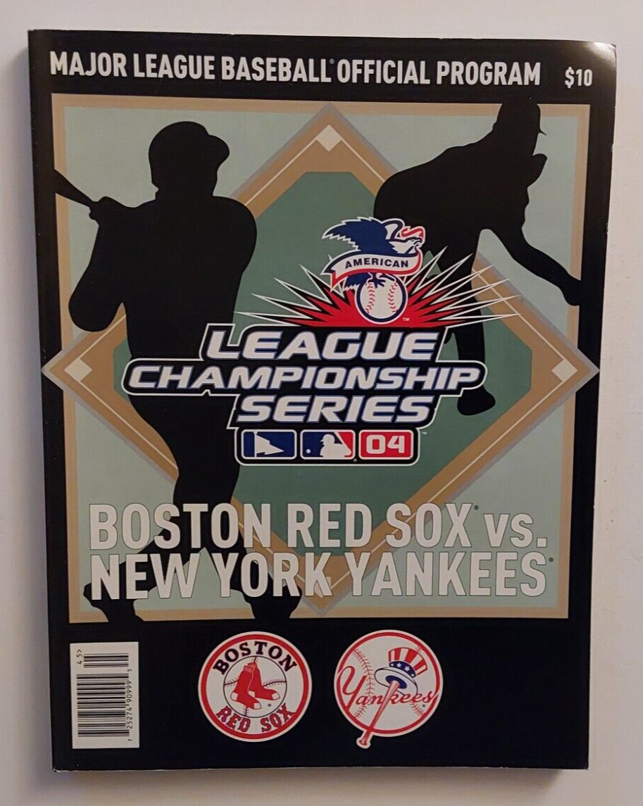 NY Yankees vs Boston Red Sox 2004 League Championship MLB Official Program