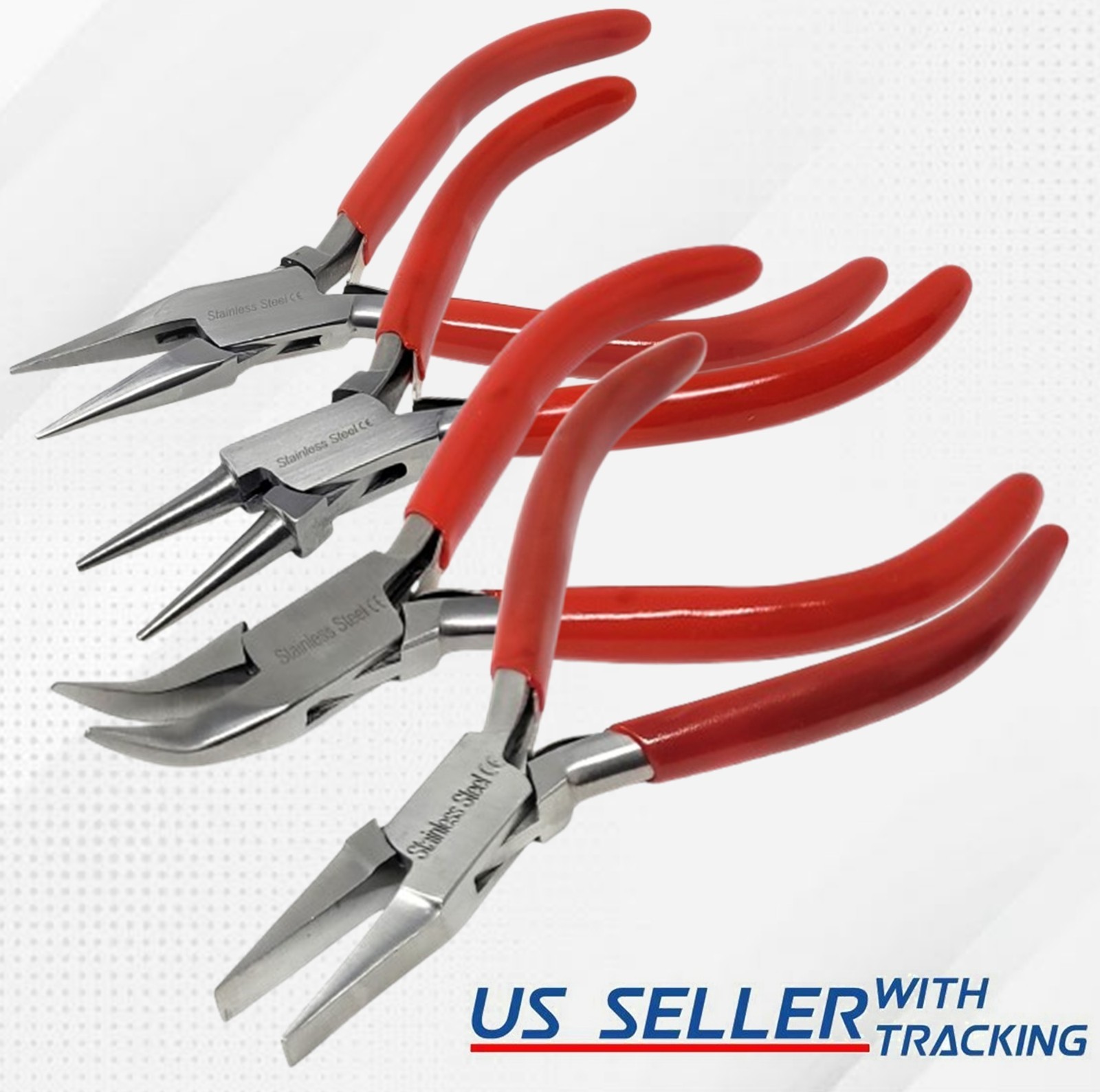 Jewelry Making Pliers Set of 4 Beading Wire Wrapping Hobby Jewelers Plier Kit