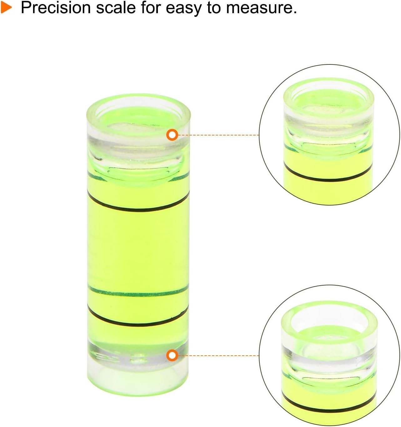 3 pcs Small Cylindrical Bubble Level Vials 9x25mm Levels Measuring Tools