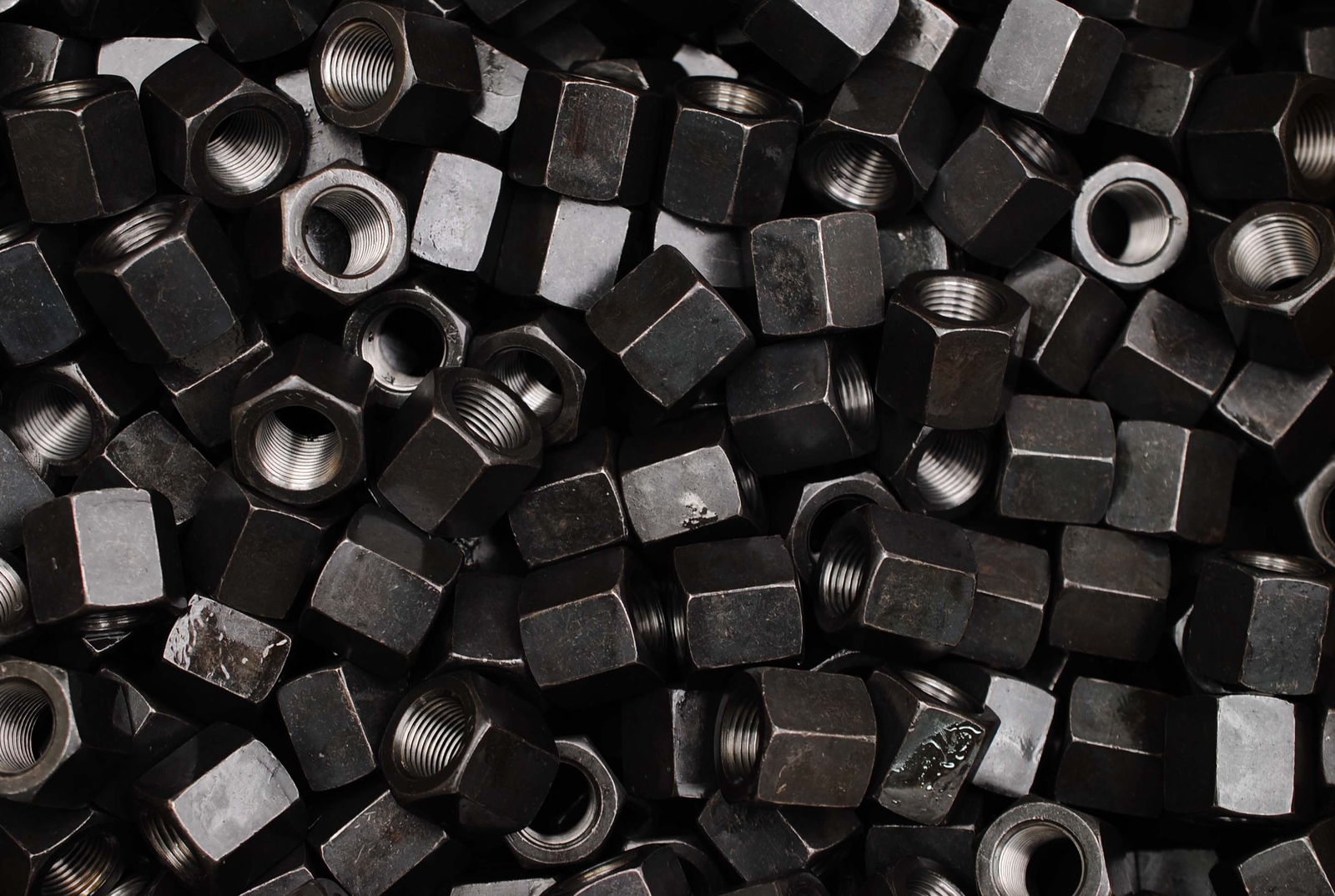 (50) Grade 8 High Hex Nut 5/8-18 Plain Finish SAE J995 Nuts 27/32 Tall x 15/16