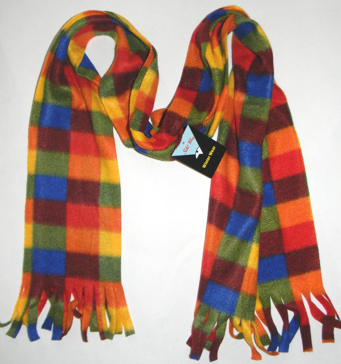 SOLID WING WINTER WEAR CHECKED SCARF