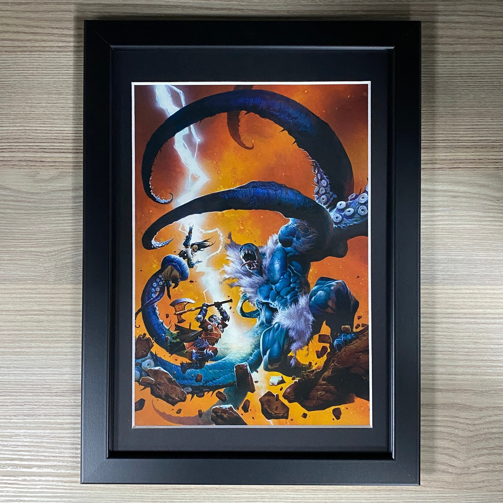 HEROES OF THE ELEMENTAL CHAOS FRAMED ART DUNGEONS & DRAGONS 4TH EDITION GARY D&D