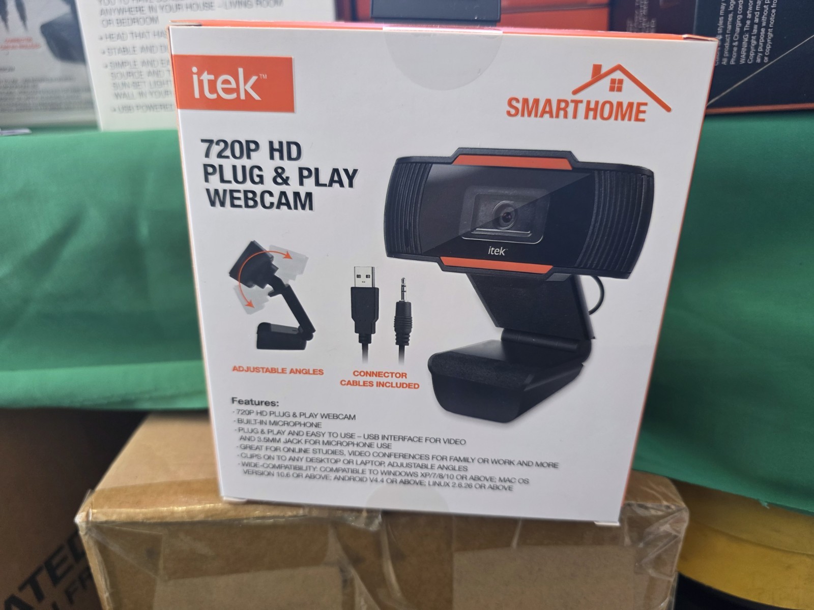 12Pk iTek Smart Home HD 720P Plug and Play Webcam w/ Built-in Microphone - 30fps