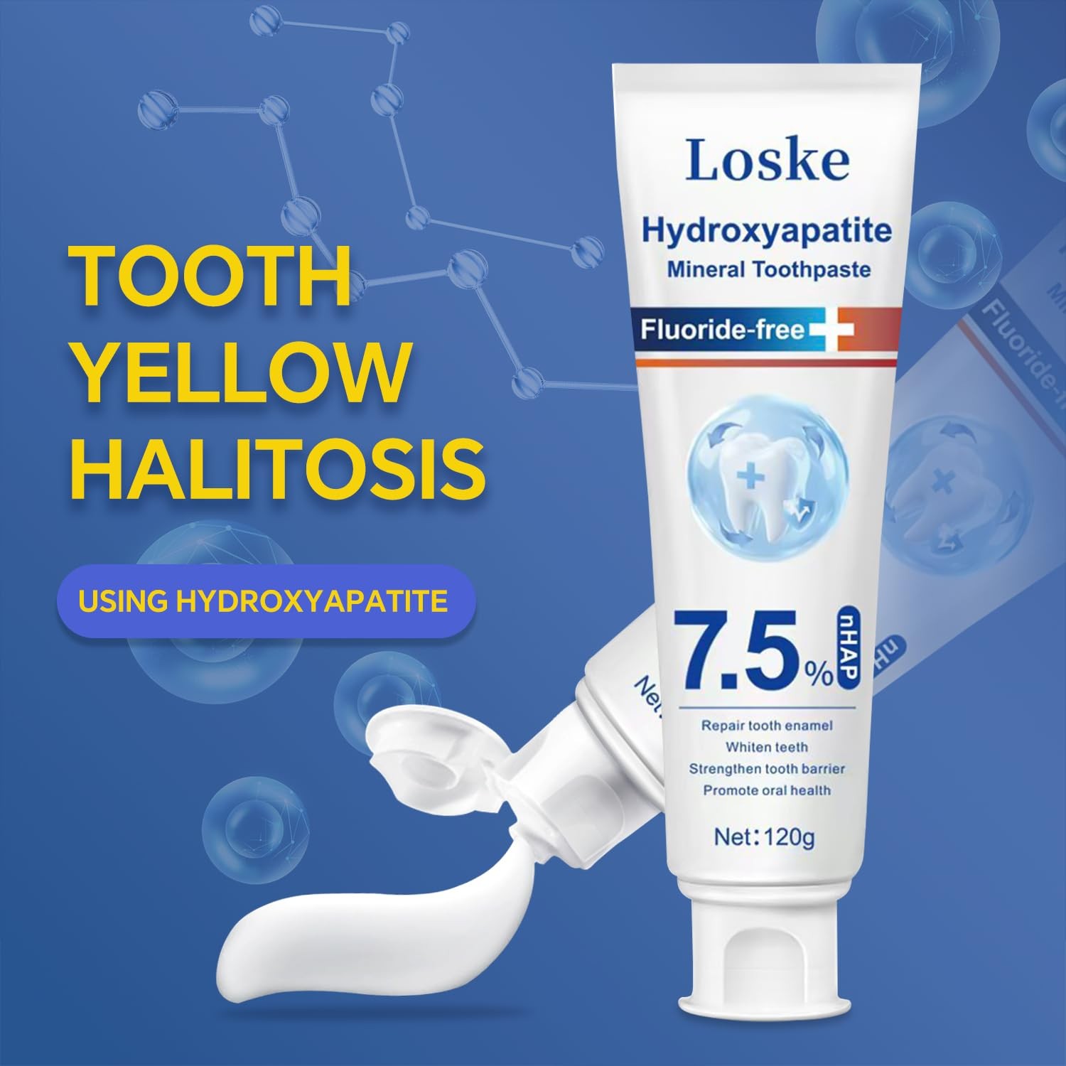 Hydroxyapatite Toothpaste for Stronger Teeth Natural Remineralization Formula